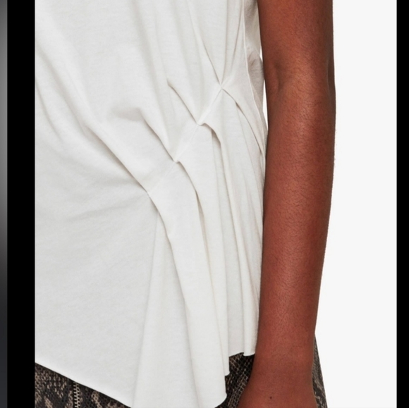 Elegant Yet Casual Saints Rouched detail White Tank Top - Picture 10 of 11